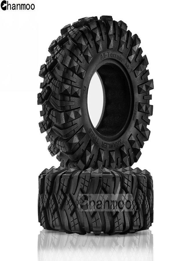 Chanmoo 1.9 Crawler Tires RC Soft Rubber Mud Slingers Tyres For 1/10 Scale RC Rock Crawler Car Traxxas TRX4 Axial SCX10 II RC4WD D90 D110 TF2 Tamiya CC01 Gen8 1.9 inch Beadlock Wheels Rims 4PCS - Image 5